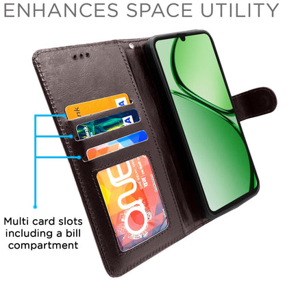 Realme C63 4G Wallet flip case in coffee by Pikkme – photo 2