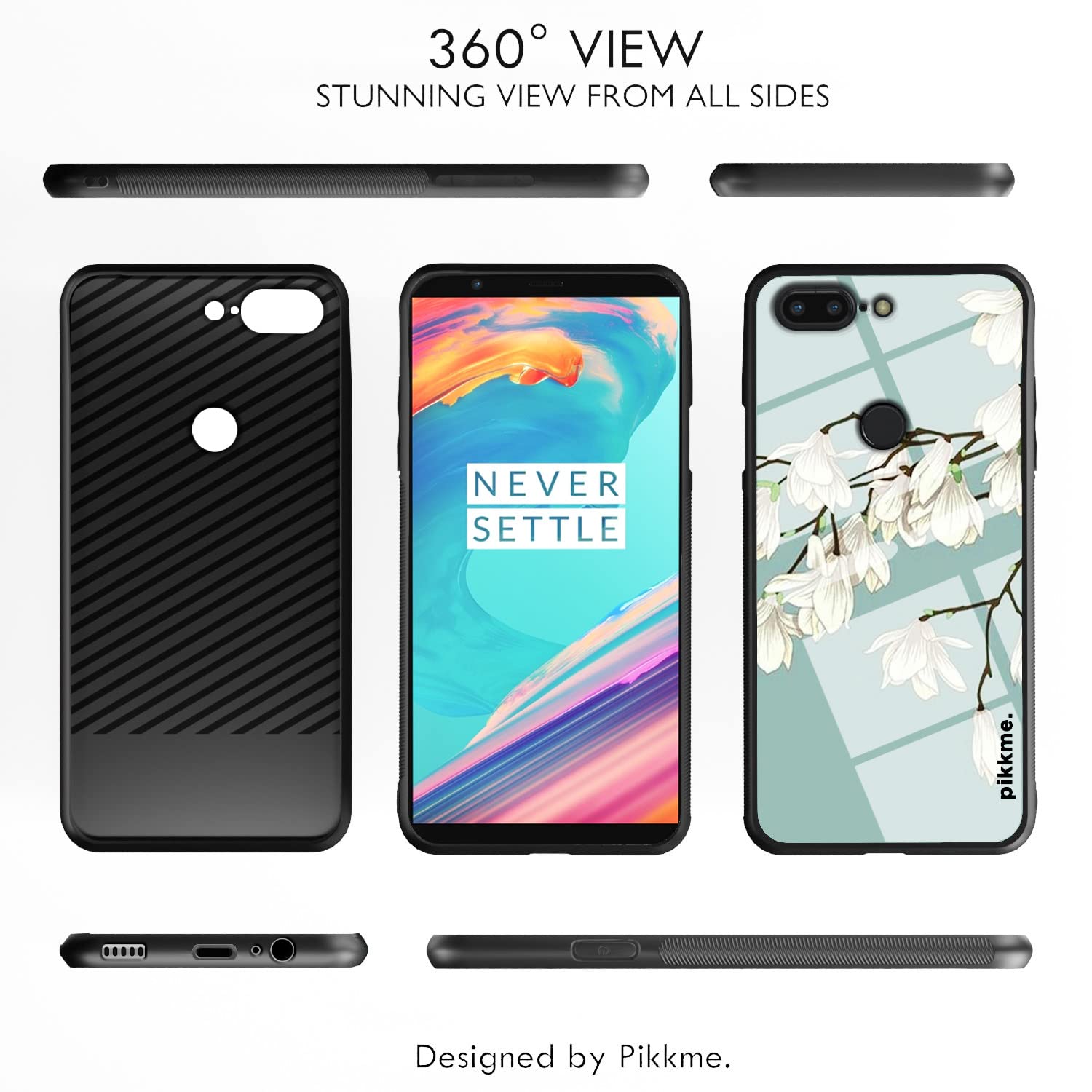 Pikkme Flower mobile back cover for OnePlus 5T – photo 2