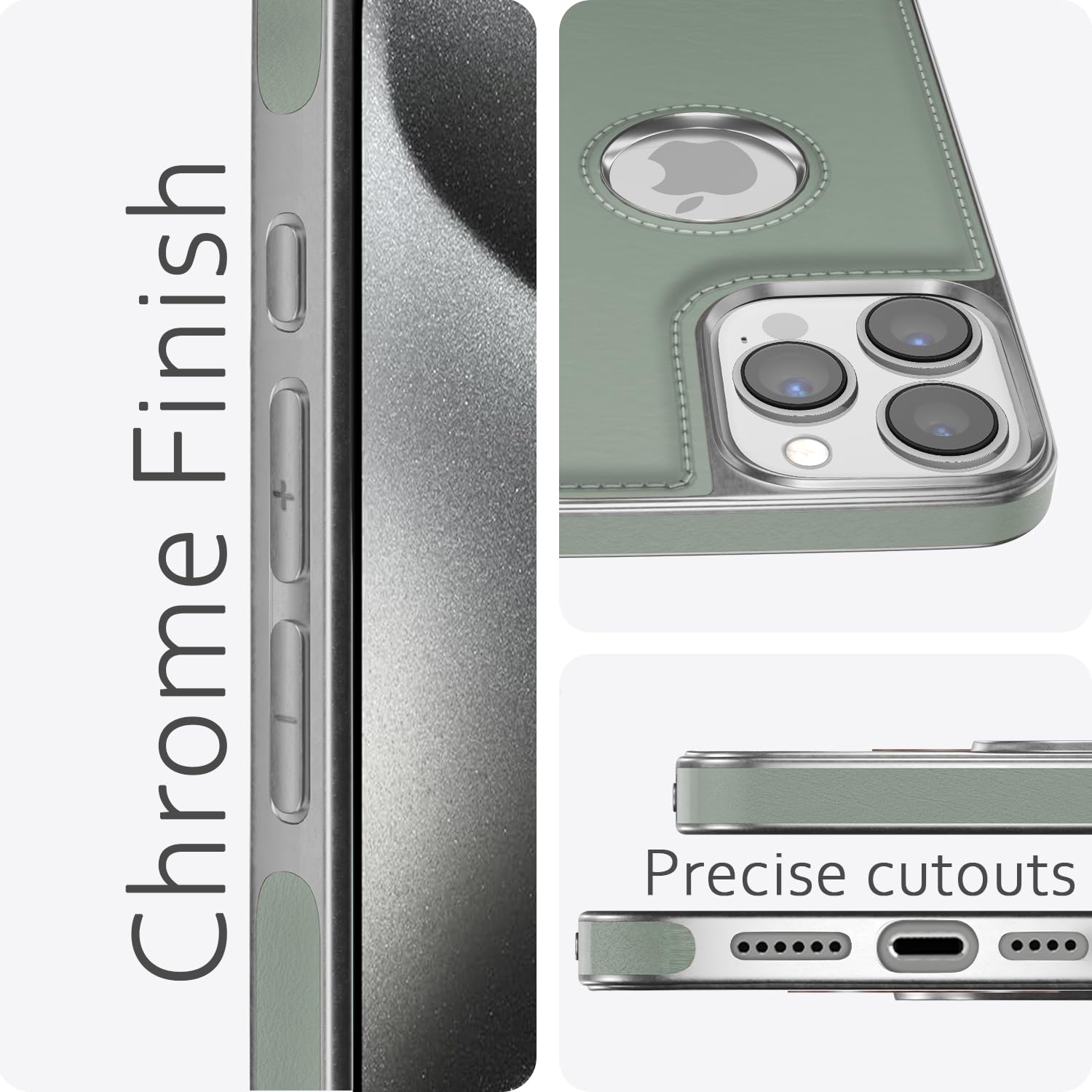 Pikkme green Leatherback mobile back cover for iPhone 15 Pro – photo 3