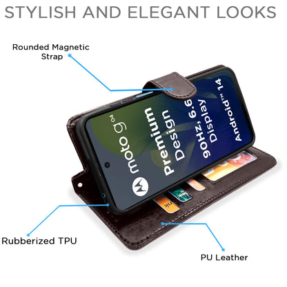 Pikkme Moto G04 Wallet coffee flip cover – photo 3