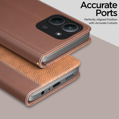 Redmi 15C 5G mobile flip cover in tan by Pikkme – photo 2