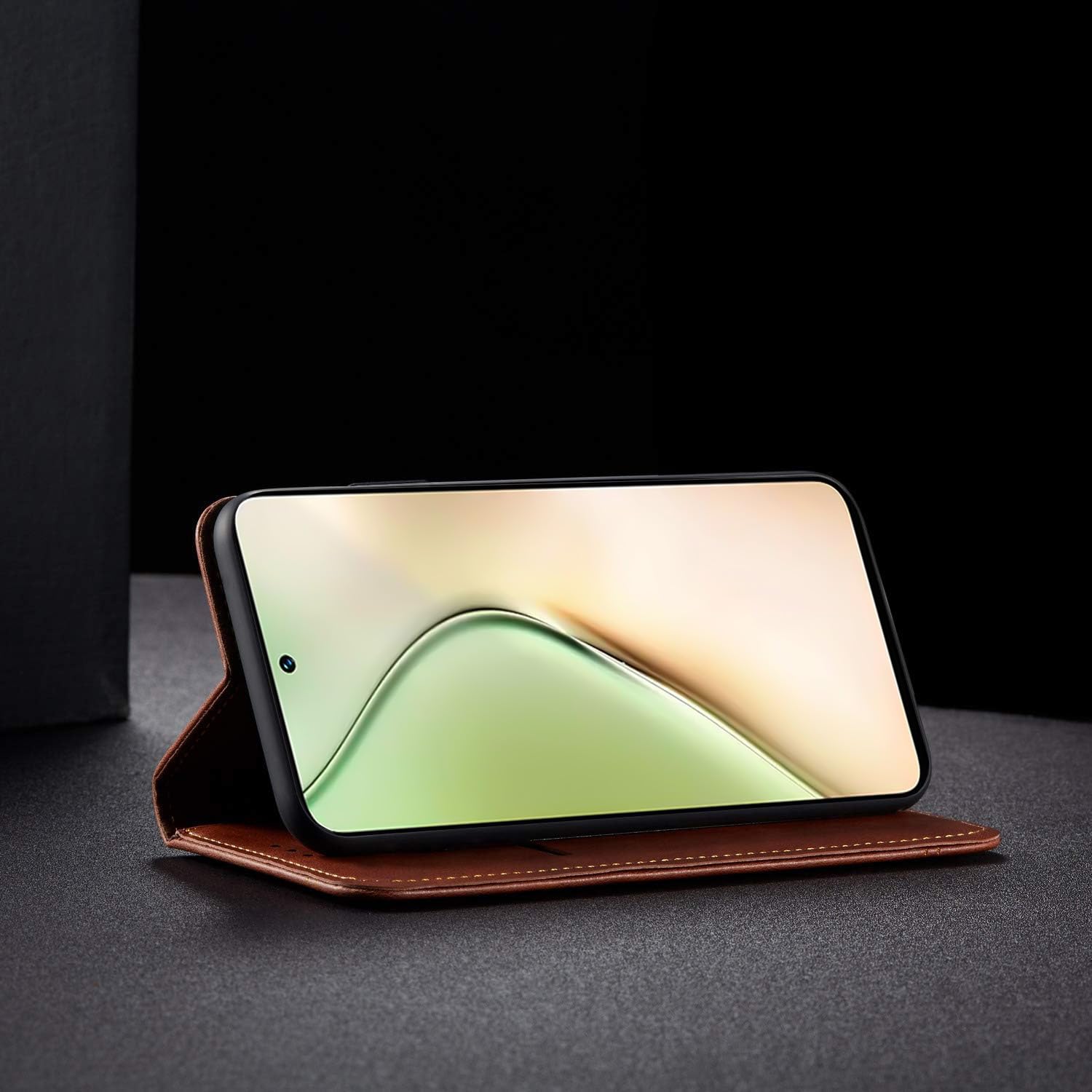 Vivo Y200 5G mobile flip cover in brown by Pikkme – photo 5