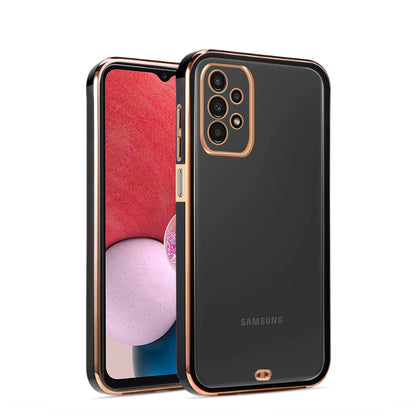 Samsung A13 4G Chrome mobile cover in black by Pikkme