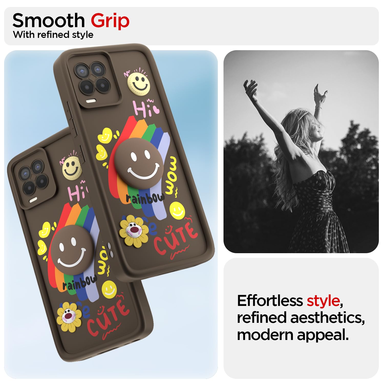 Pikkme Realme 9/8s/8/Narzo 30 5G brown phone cover – photo 2