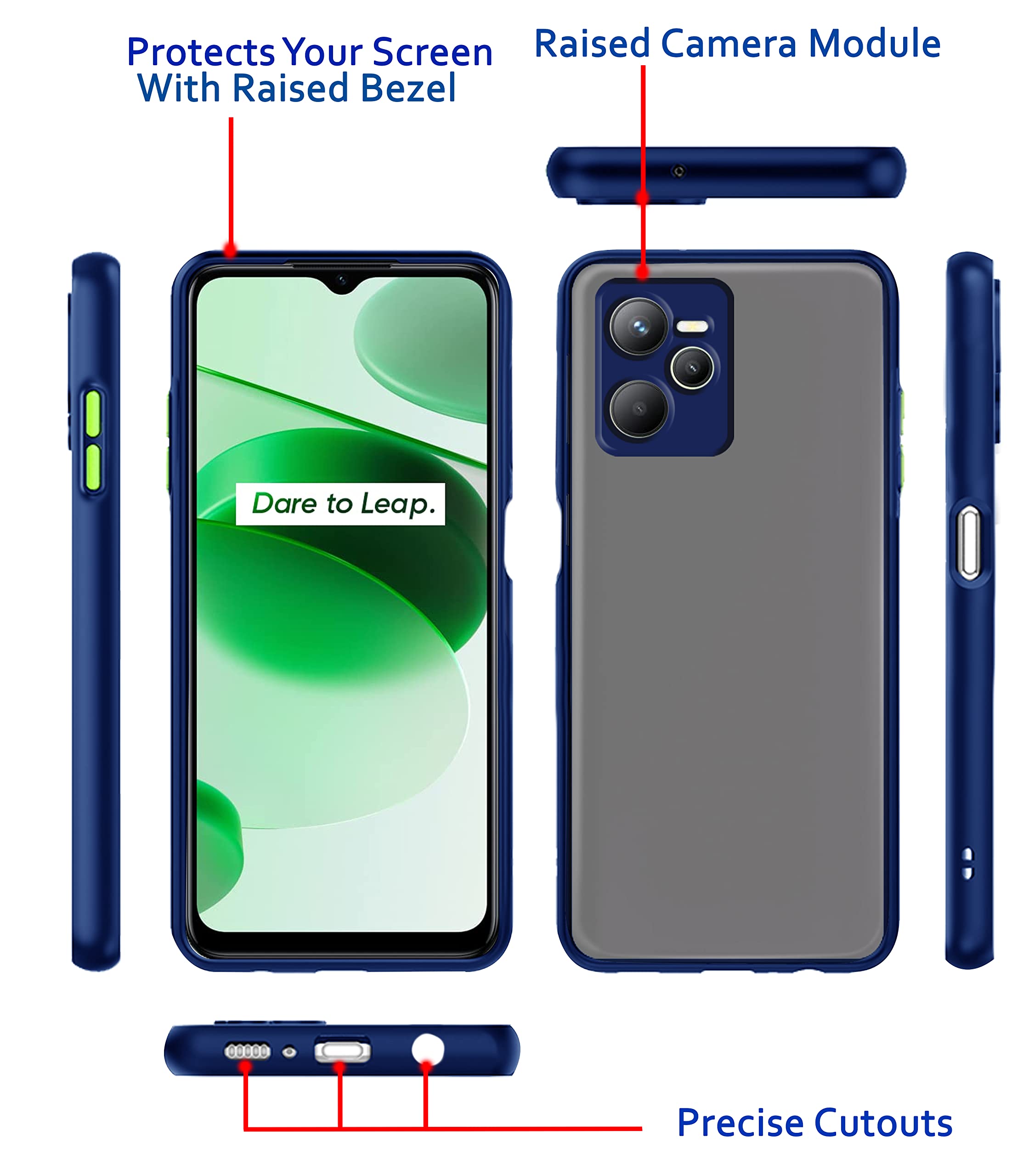 Pikkme blue Hybrid phone cover for Realme C35 – photo 3