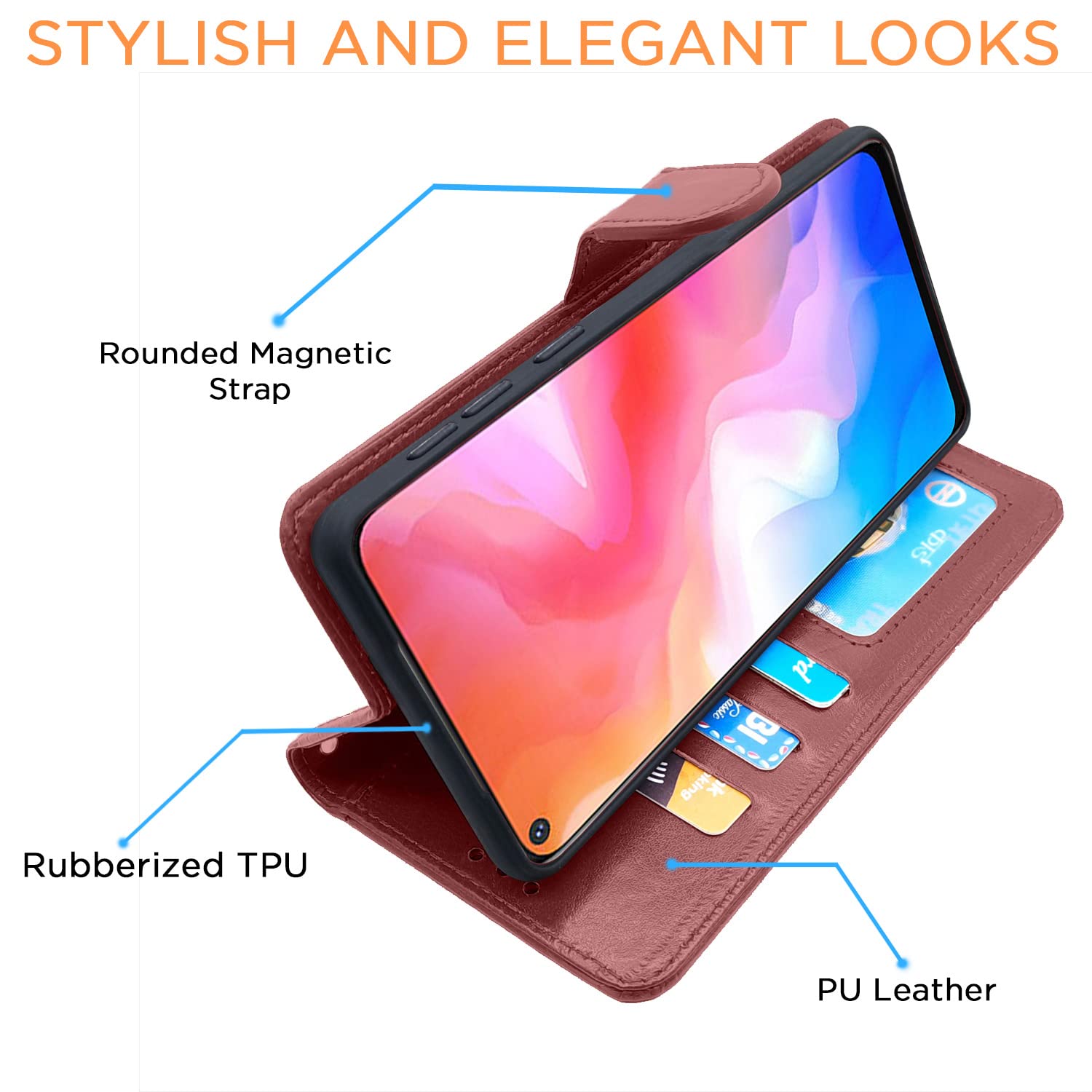 Pikkme brown wallet flip cover for Vivo Y50 – photo 5