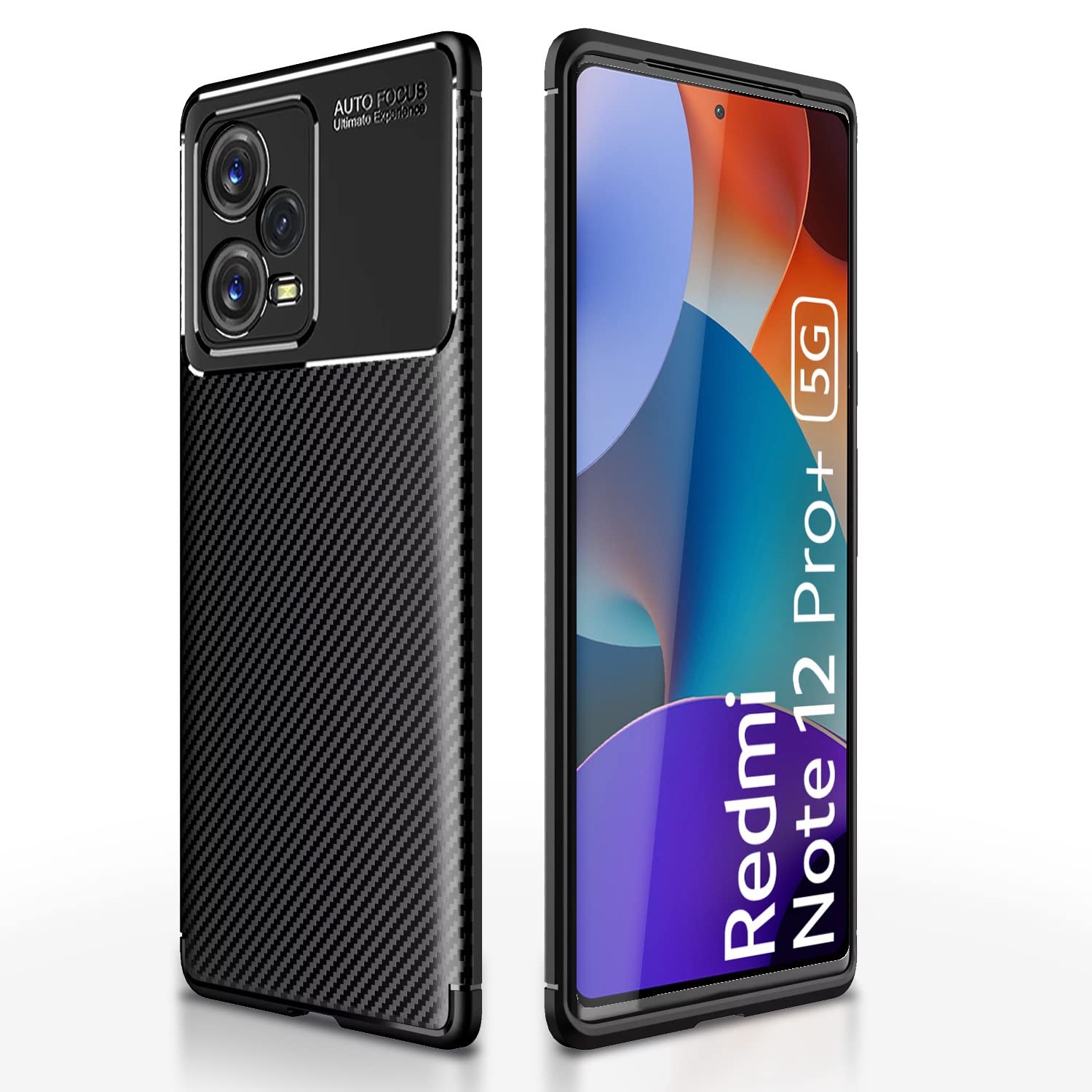 Redmi Note 12 Pro Plus 5G Carbon mobile cover in black by Pikkme