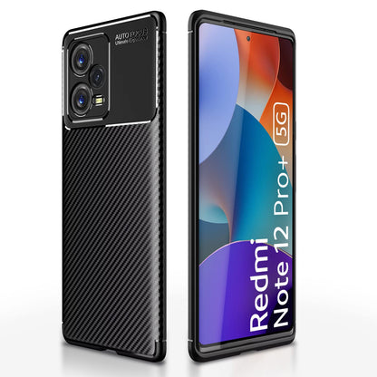 Redmi Note 12 Pro Plus 5G Carbon mobile cover in black by Pikkme