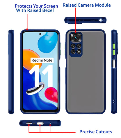 Redmi Note 11/Note 11s Hybrid back cover in blue by Pikkme – photo 3