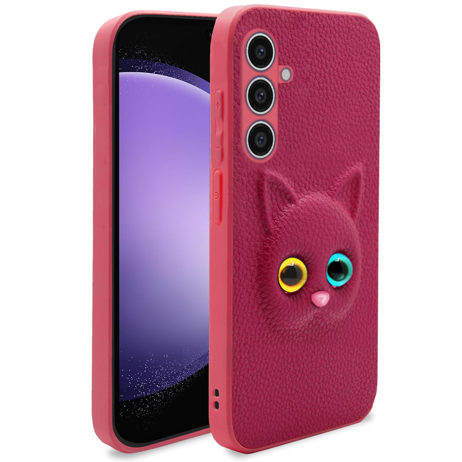 Pink Samsung Galaxy S23 FE 5G Kitty Back Cover – Stylish and Protective Back Cover