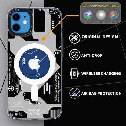 Pikkme  iPhone 12 Printmagsafe Back Cover (Black)