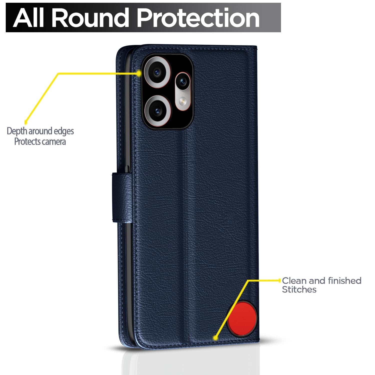 Pikkme CMF by Nothing Phone 2 Pro 5G Vintage Flip cover (Blue)