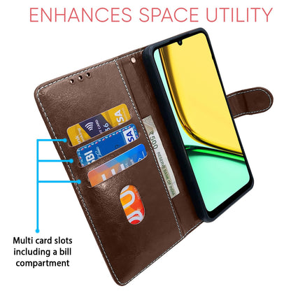 Brown & coffee mobile flip cover for Realme C61/Narzo N61 – Pikkme – photo 4