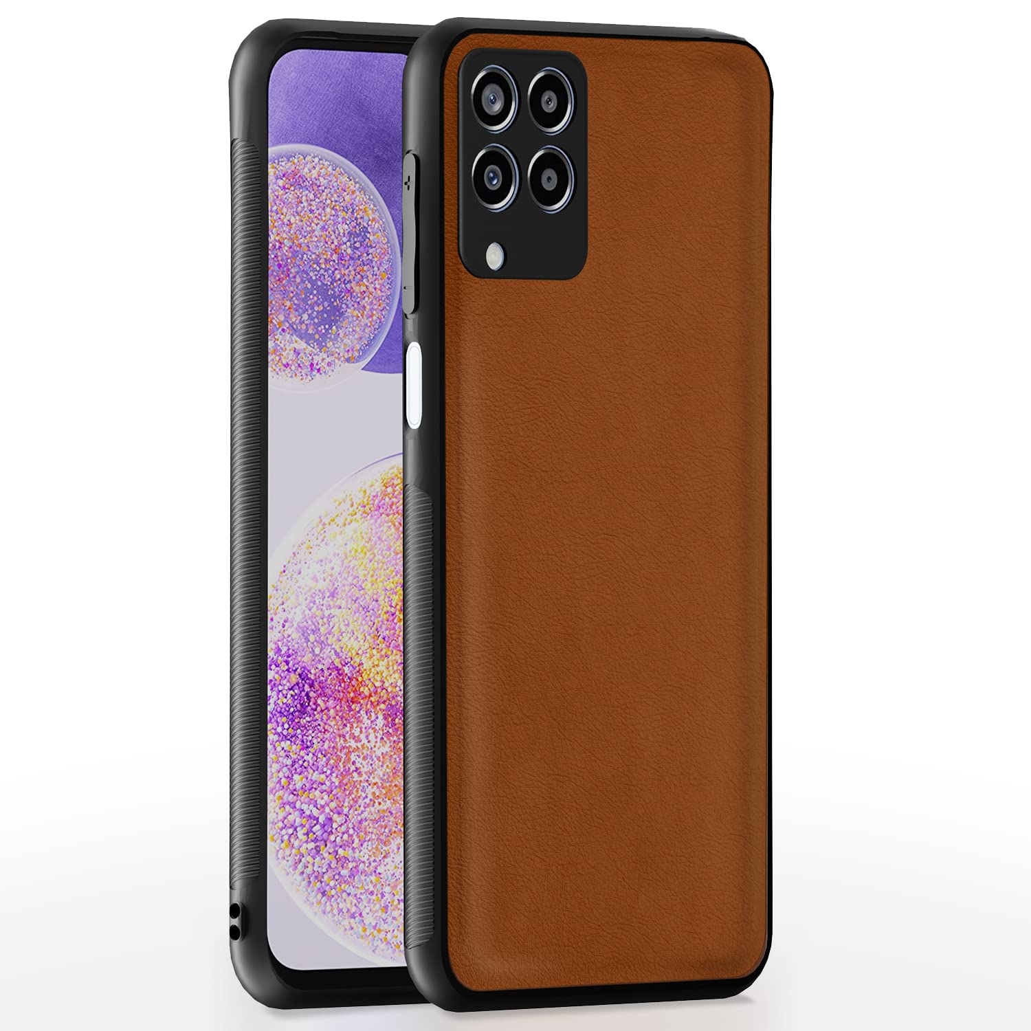 Samsung M33 5G Leather phone cover in camel by Pikkme