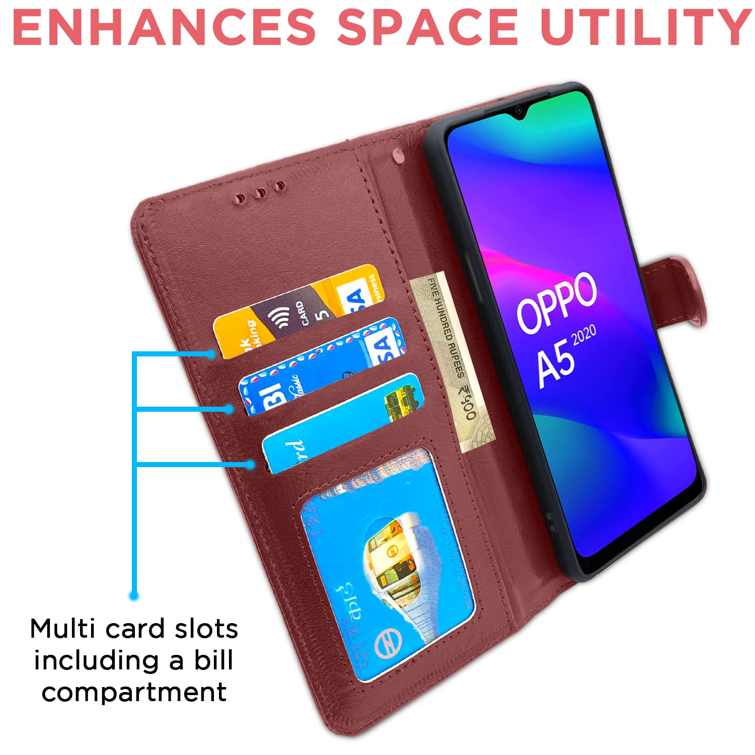 Pikkme Wallet flip cover for Oppo A9 2020 – photo 3