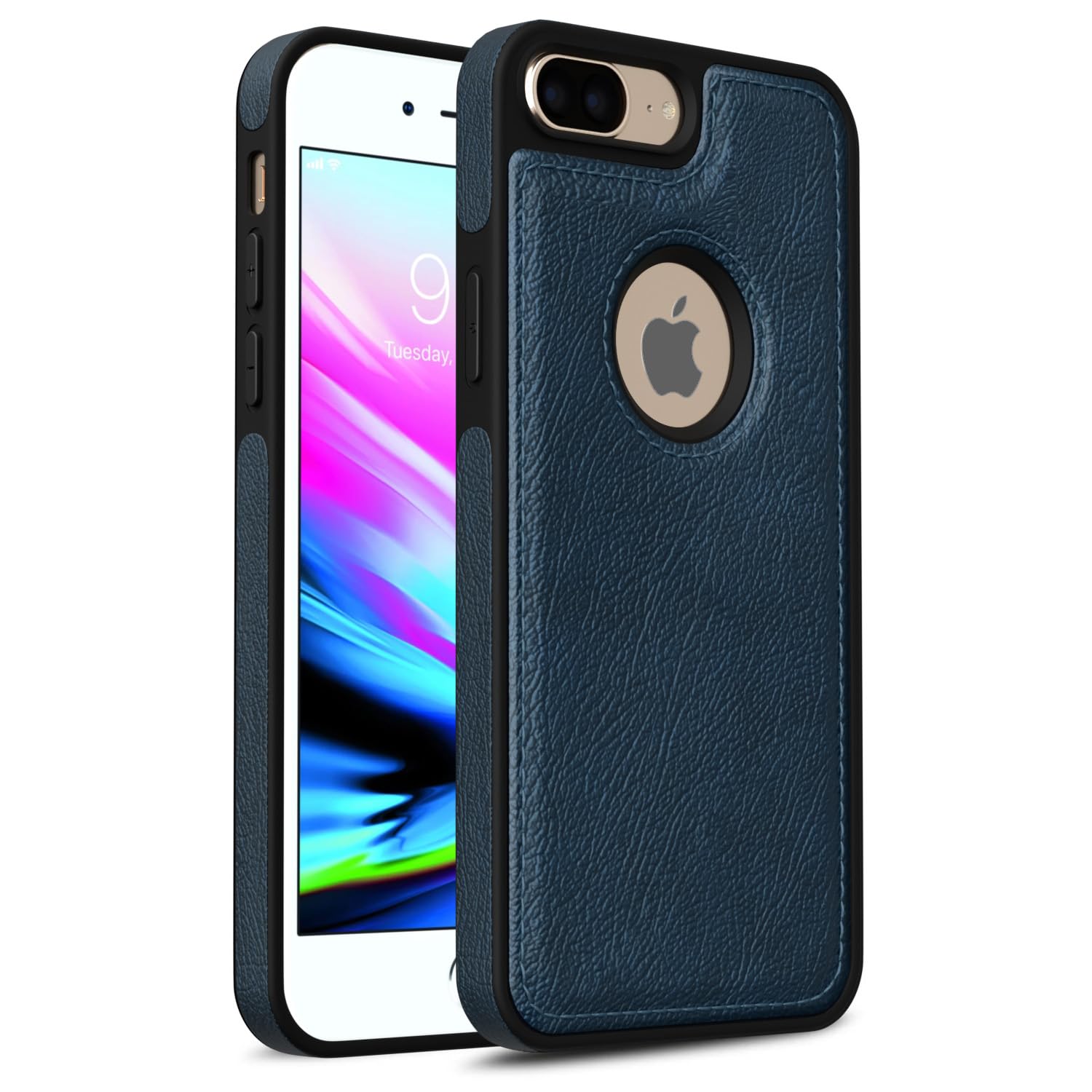 Pikkme iPhone 7 Plus / 8 Plus Flexible Pu Leather Back Cover | Blue