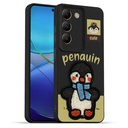 Black Plush Patch mobile back cover for Vivo Y100 5G – Pikkme