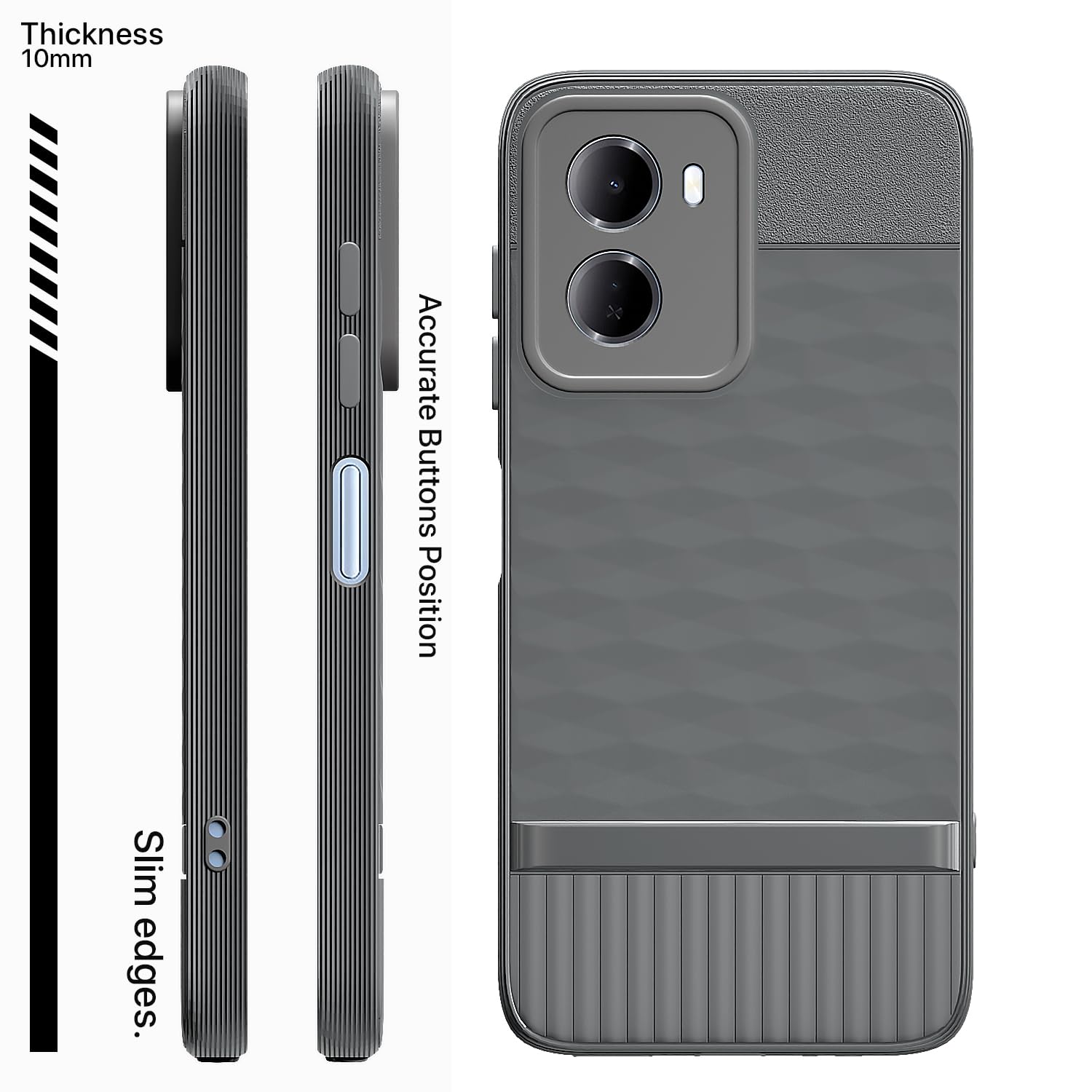 Redmi 15A 5G back cover in grey by Pikkme – photo 3
