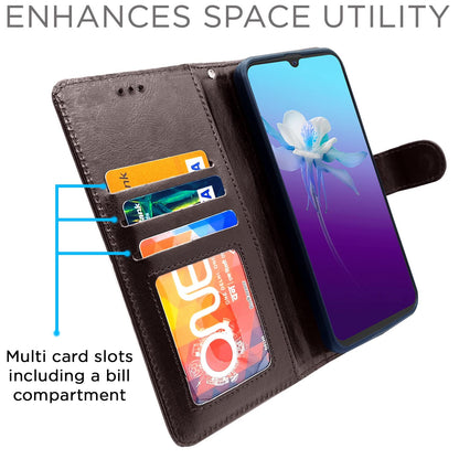 Vivo V20 Wallet flip cover in coffee by Pikkme – photo 3