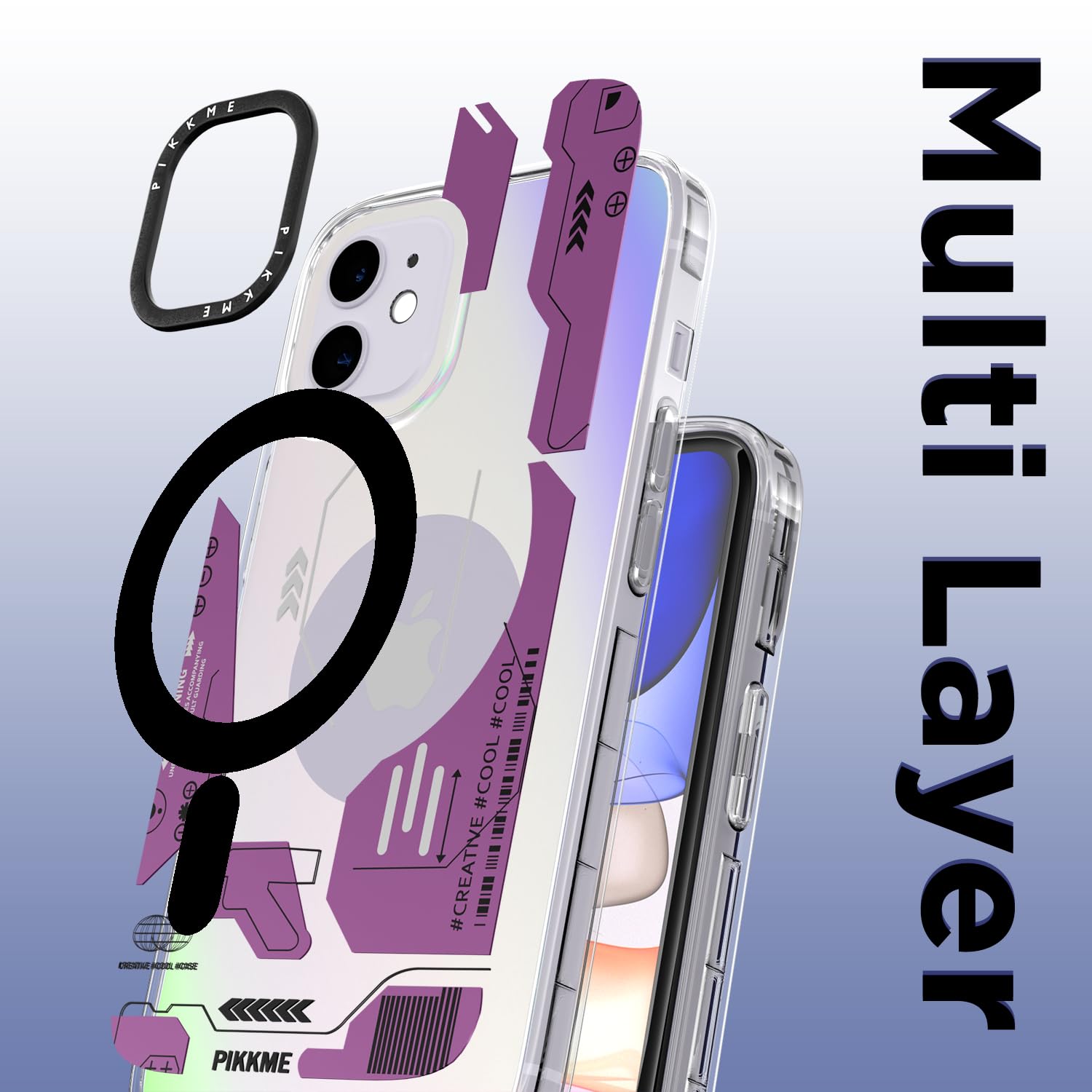 Pikkme iPhone 11 Printmagsafe Back Cover (Pink)