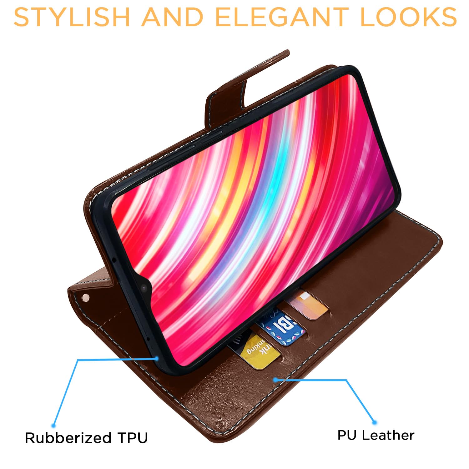 Pikkme Redmi Note 8 Pro Magnetic brown & coffee flip cover – photo 5