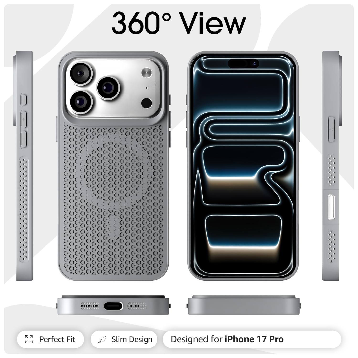 Pikkme grey mobile cover for iPhone 17 Pro – photo 3