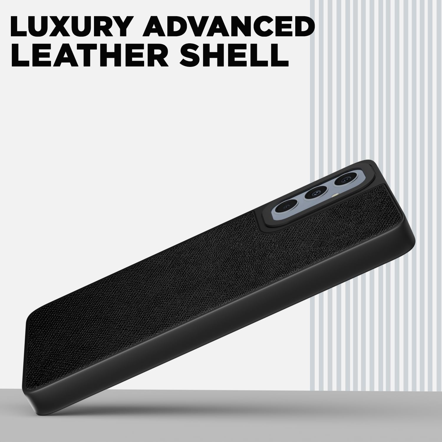Black Leatherback mobile back cover for Samsung M35 5G – Pikkme – photo 2