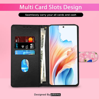 Pikkme pink flower wallet flip cover for Oppo A2 Pro 5G – photo 3