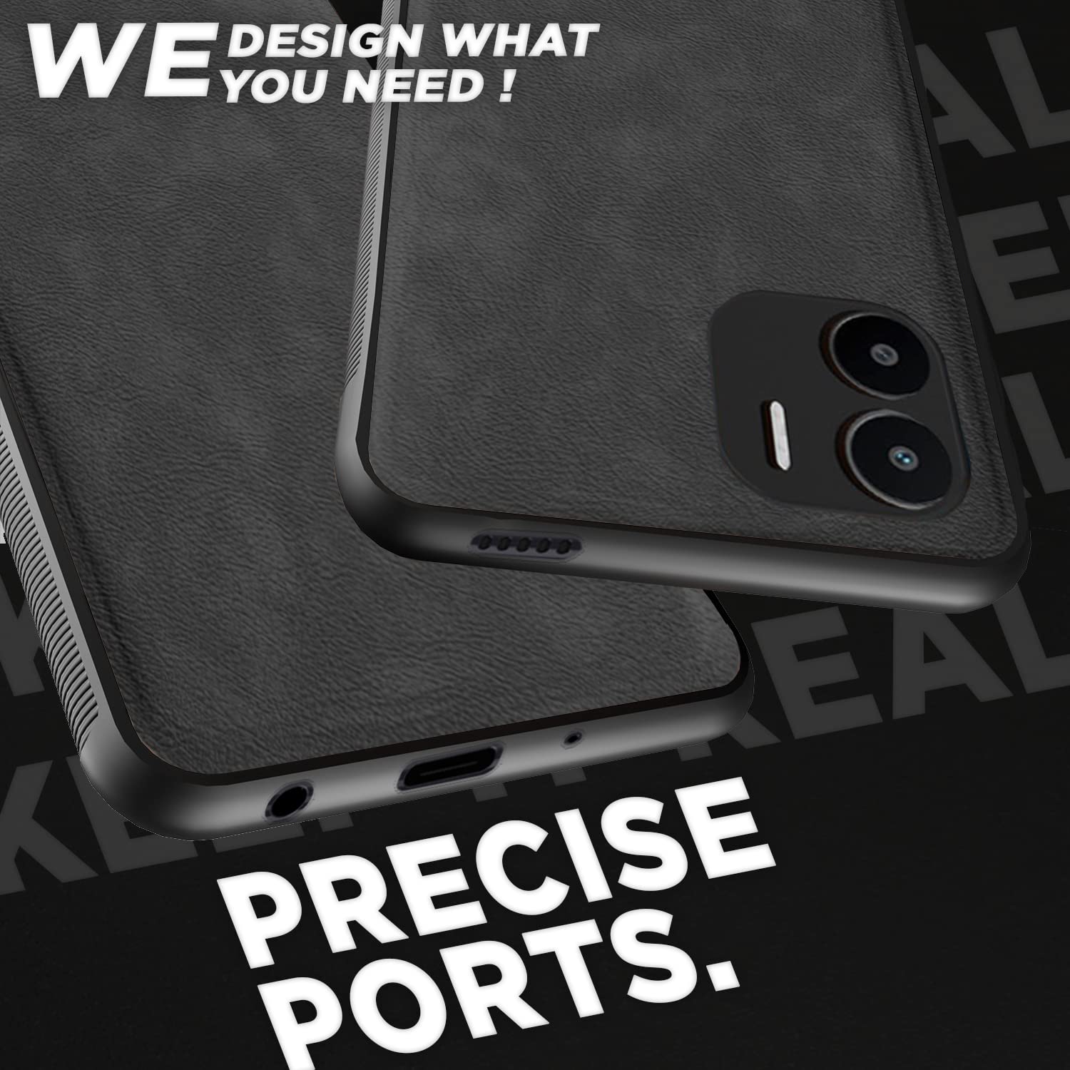 Grey Leather phone cover for Redmi A1/A2 – Pikkme – photo 4