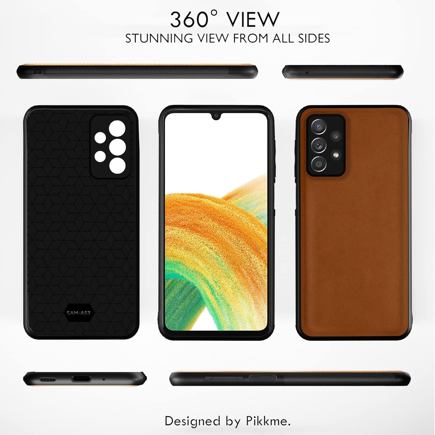 Pikkme Samsung A53 5G Leather camel mobile cover – photo 2