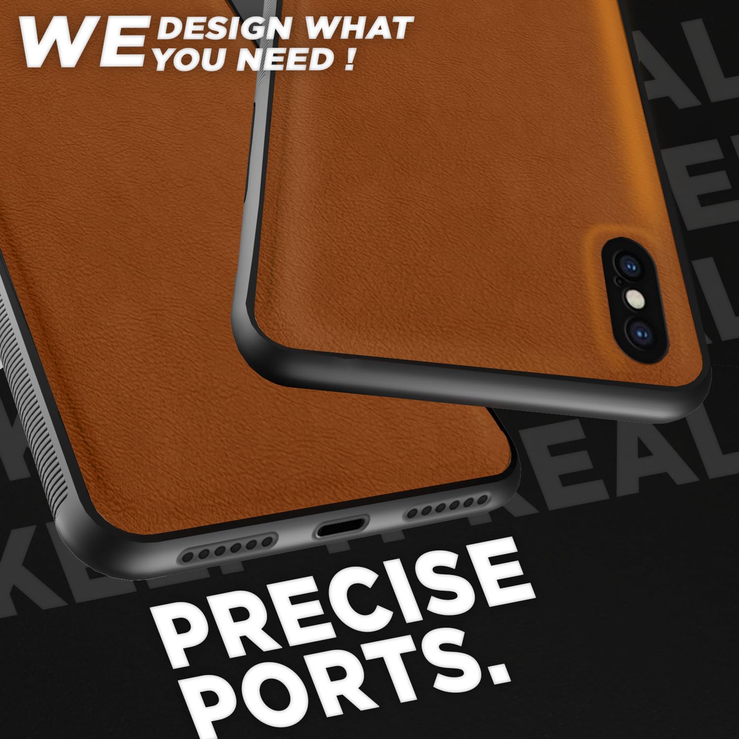 Pikkme iPhone X/Xs Flexible Pu Leather Leatherback Back Cover (Camel)