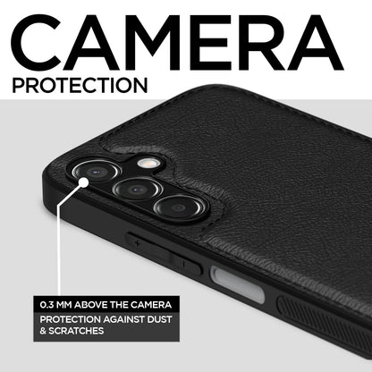 Pikkme Samsung Galaxy M15 / F15 / M15 5G Leatherback Back Case | Black