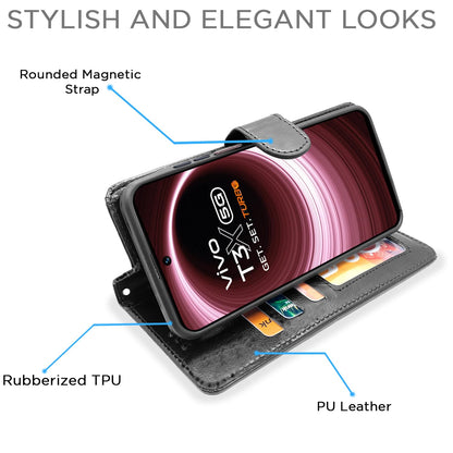 Pikkme black Wallet flip cover for Vivo T3x/Y200i 5G – photo 3