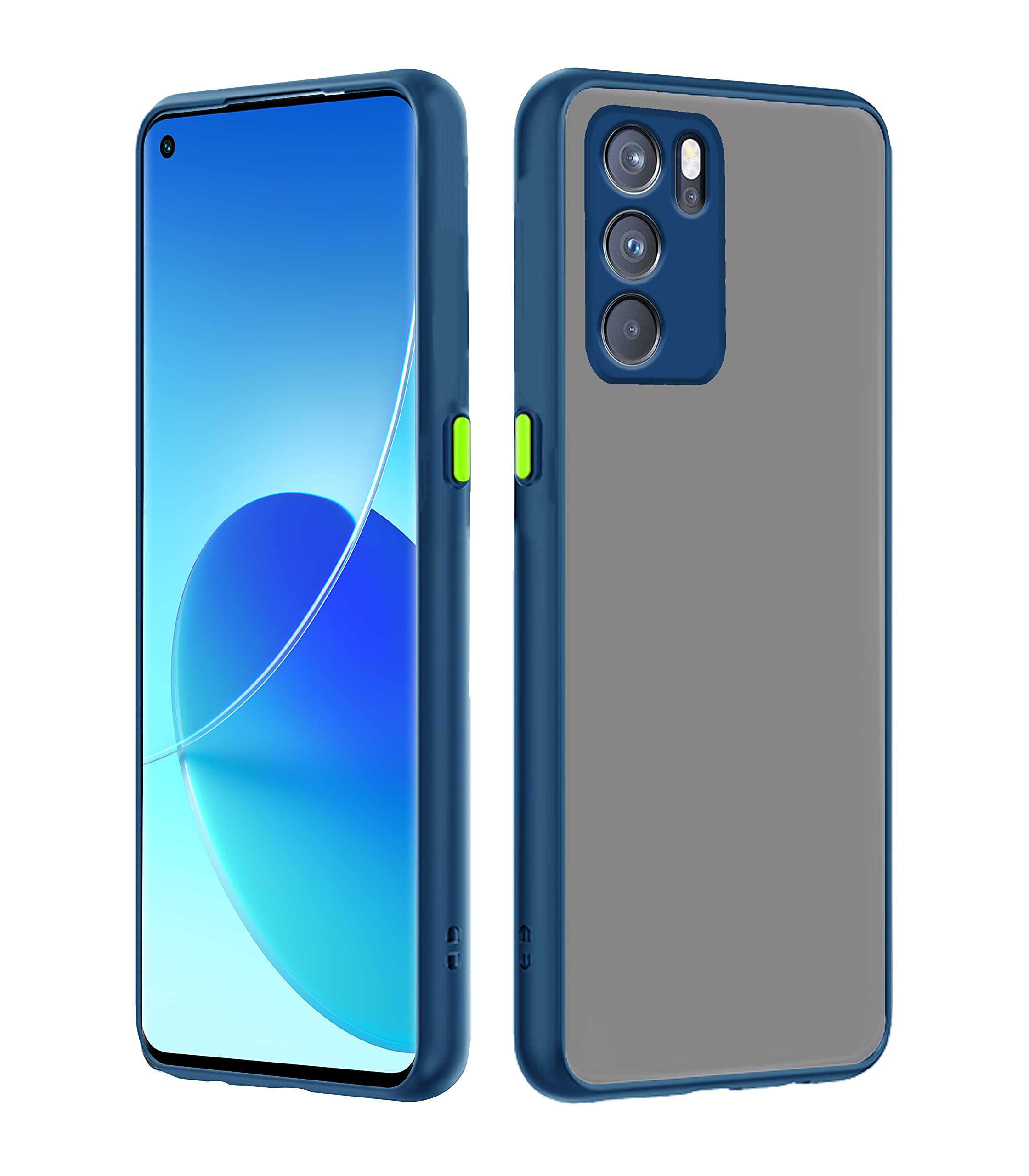 Blue Hybrid back cover for Oppo Reno 6 Pro 5G – Pikkme
