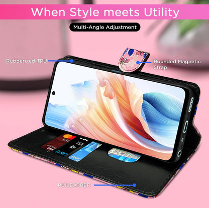 Pikkme pink flower mobile flip cover for Oppo A79 5G – photo 5