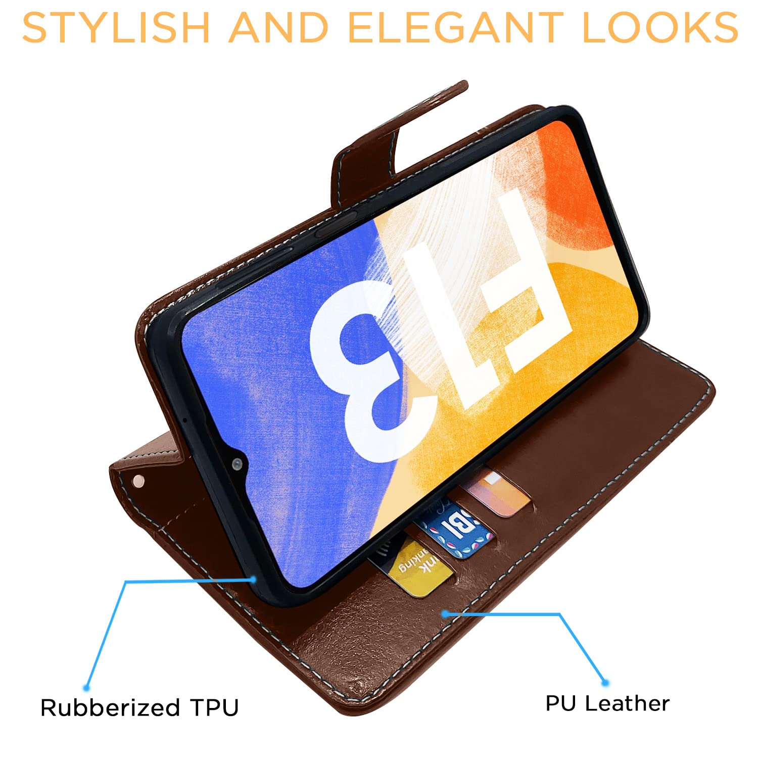 Pikkme Samsung F13 brown & coffee flip case – photo 5