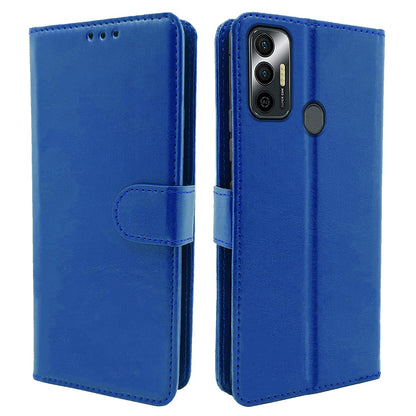   Tecno Spark 7 Blue Vintage Flip Cover