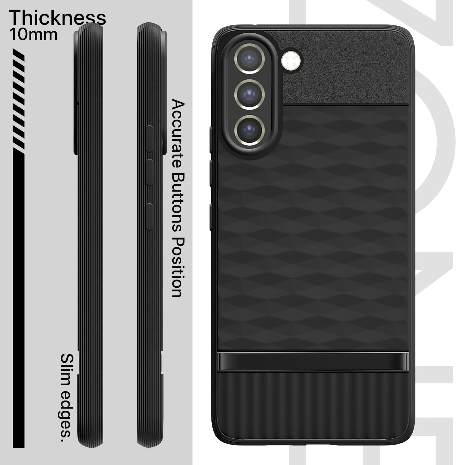 Pikkme Samsung Galaxy S21 FE 5G Gencase Back Cover (Black)