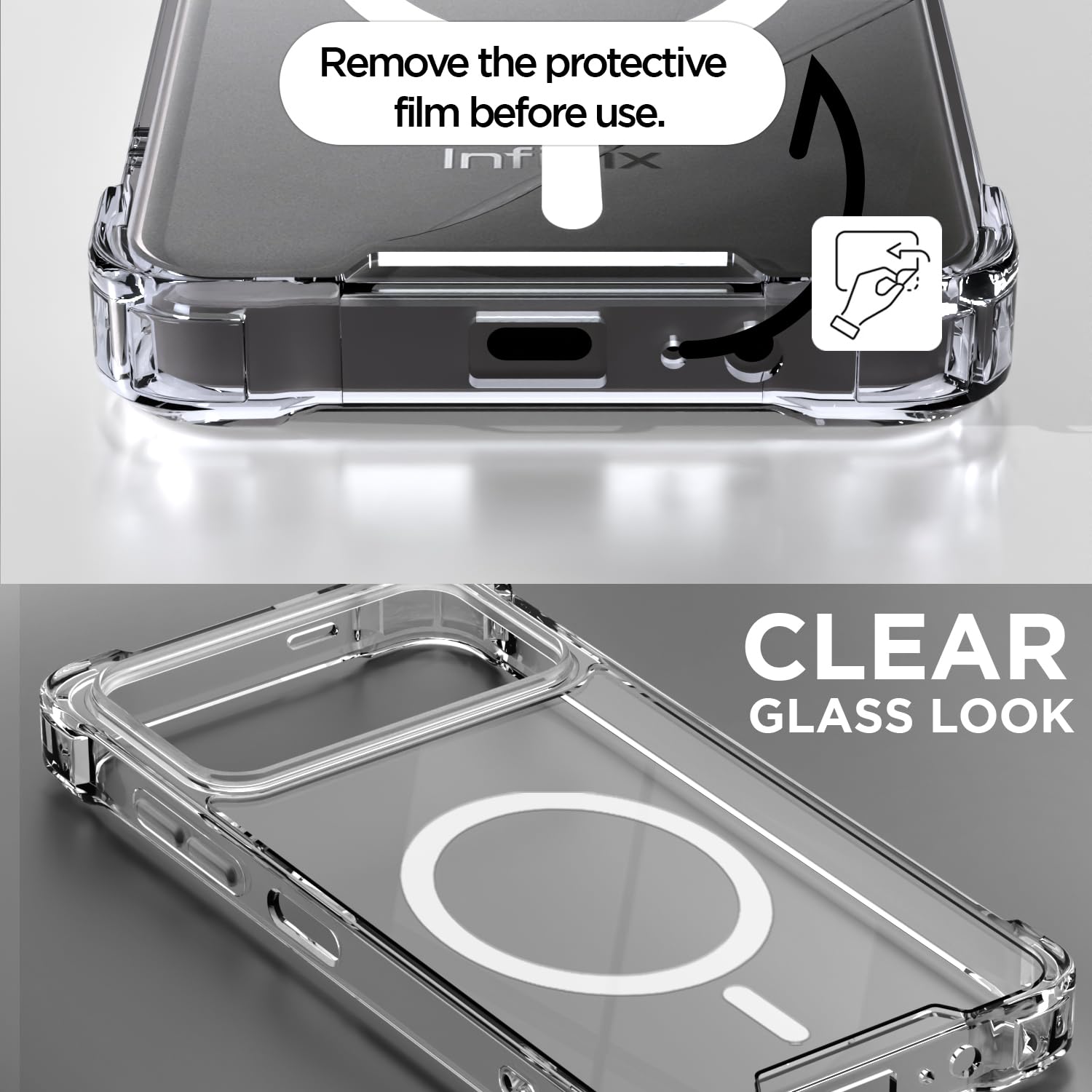 Pikkme Infinix Smart 20 4G transparent mag-safe mobile cover – photo 3