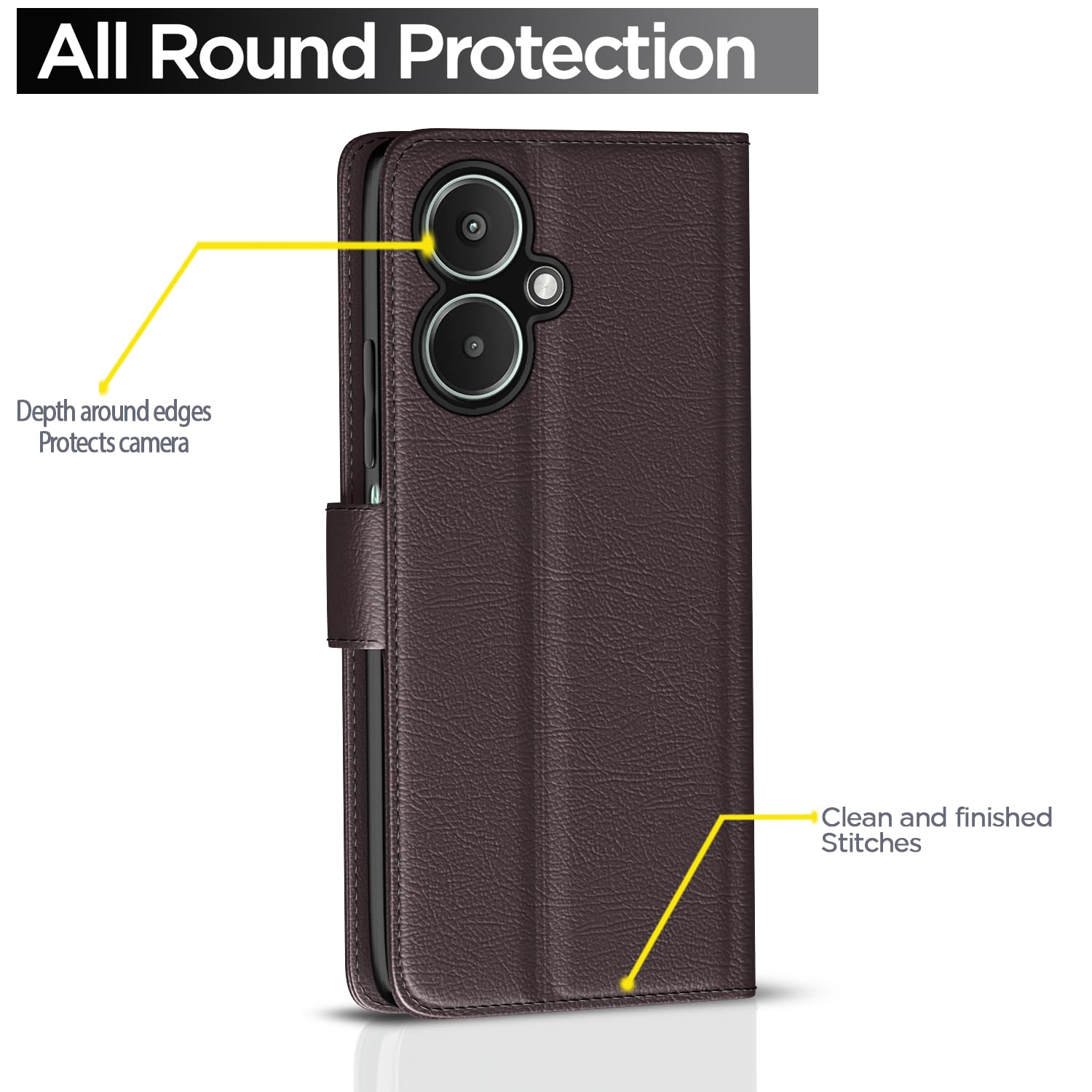 Coffee Wallet flip cover for Redmi 13C 5G – Pikkme – photo 4