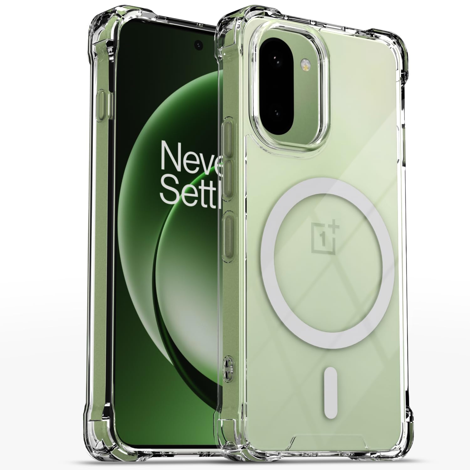 OnePlus 15R 5G phone cover in transparent mag-safe by Pikkme