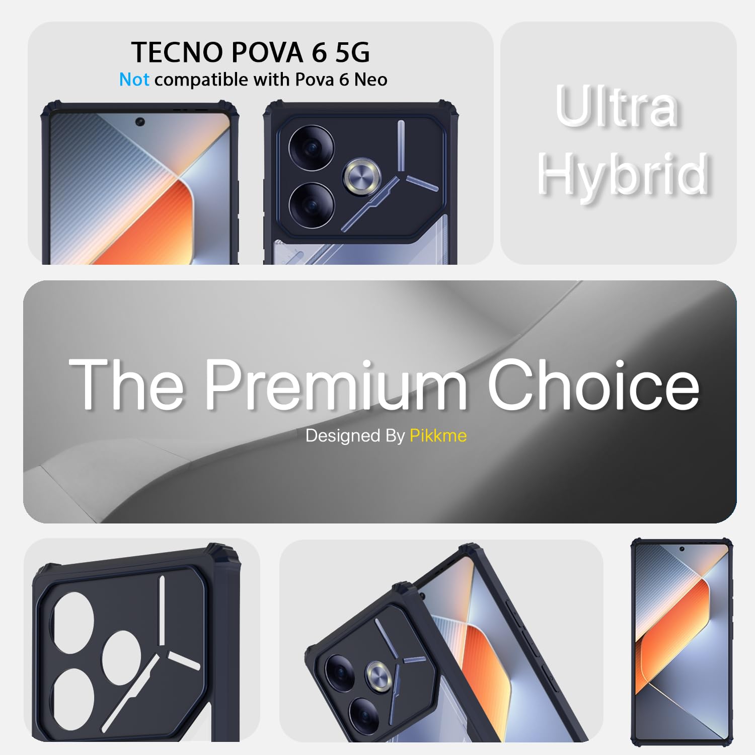 Pikkme blue Clear mobile cover for Tecno Pova 6 – photo 3
