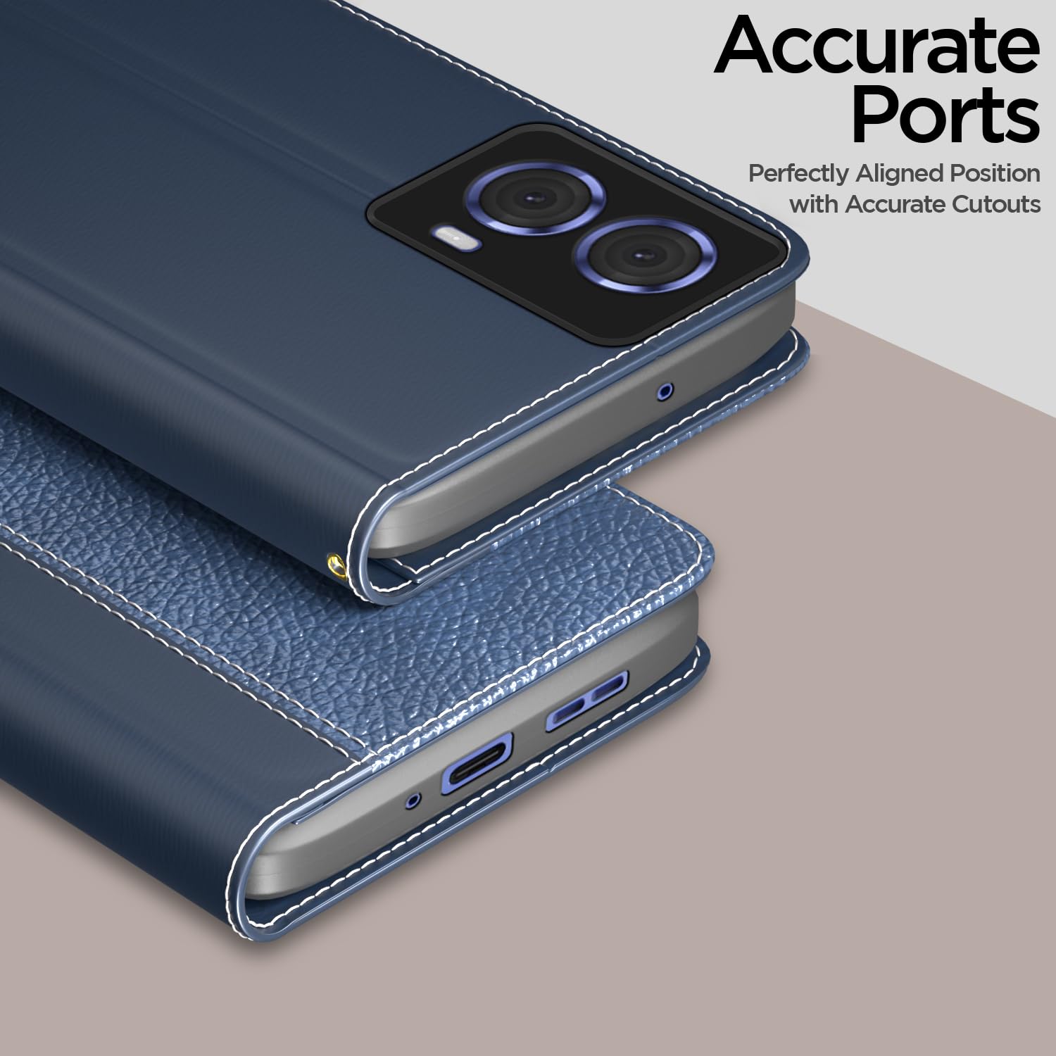 Pikkme Moto G85 5G blue flip case – photo 2