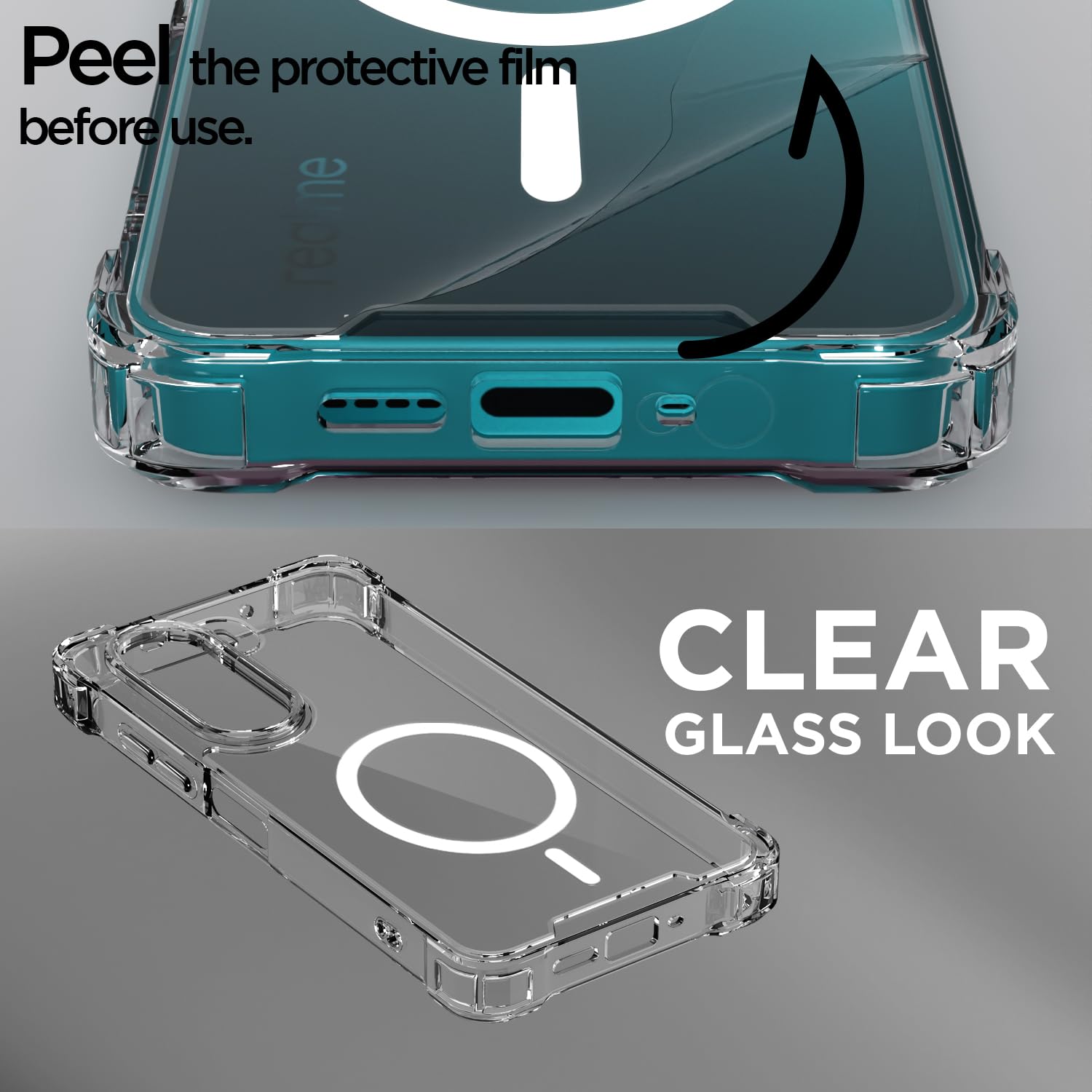 Pikkme Realme P4x 5G transparent mag-safe mobile cover – photo 3
