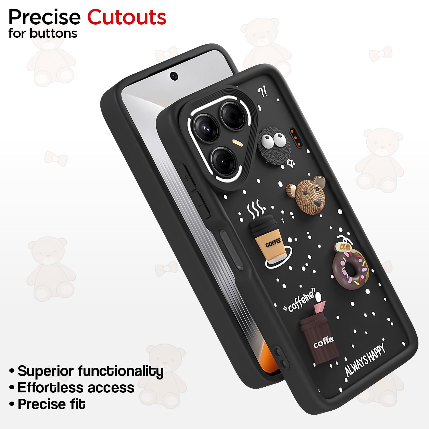Tecno Pova 7 5G/3D back cover in black by Pikkme – photo 6