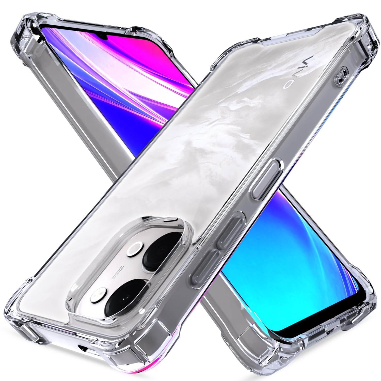 Pikkme transparent back cover for Vivo Y11 5G/Y21 5G/Y05 4G/Y60 5G