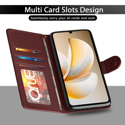 Pikkme Realme P4 Lite 4G Wallet brown flip case – photo 5