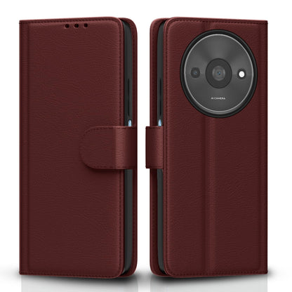  Redmi A3 Brown Vintage Flip Cover