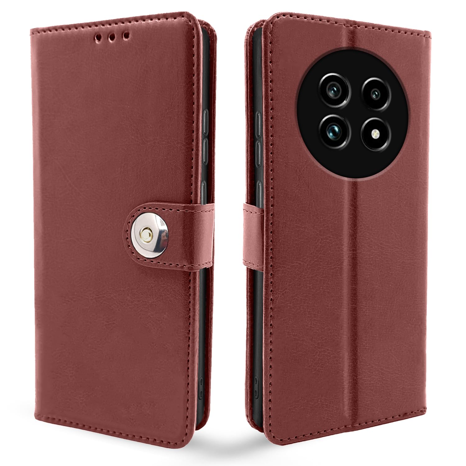Pikkme brown wallet flip cover for Realme 13 Pro/13 Pro Plus 5G