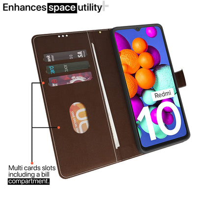 Pikkme brown & coffee flip case for Redmi 10/10 Power – photo 2